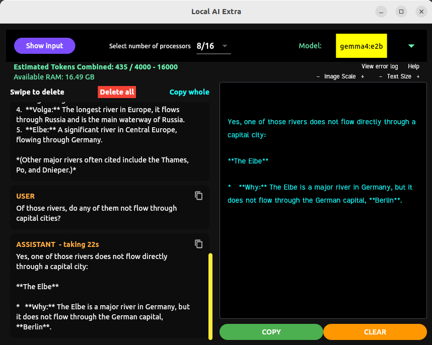 AI maintains context of conversation.